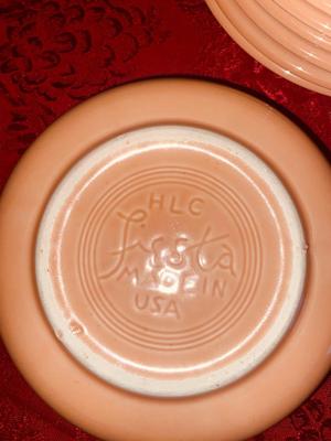 PEACH COLORED FIESTA DINNERWARE
