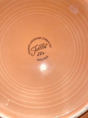 PEACH COLORED FIESTA DINNERWARE