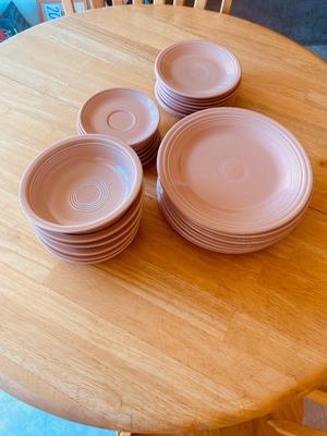 PEACH COLORED FIESTA DINNERWARE