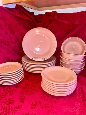 PEACH COLORED FIESTA DINNERWARE