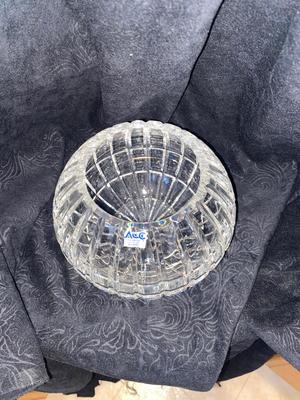 ABSOLUTELY GORGEOUS HAND CUT LEAD CRYSTAL ROSE BOWL