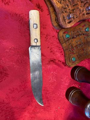 MEAT GRINDER, SALT SHAKER, AND PEPPERMILL, RUSTIC KNIFE AND MORE