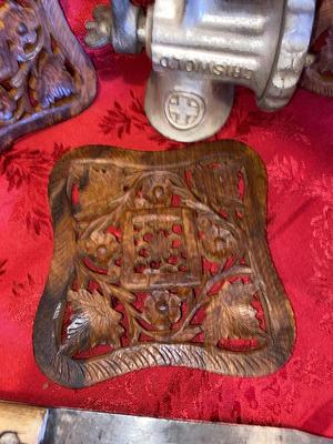 MEAT GRINDER, SALT SHAKER, AND PEPPERMILL, RUSTIC KNIFE AND MORE