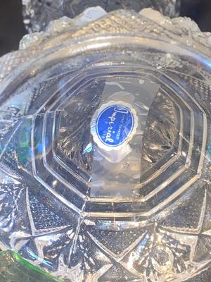 VTG GREEN URANIUM DEPRESSION GLASS AND LEAD CRYSTAL