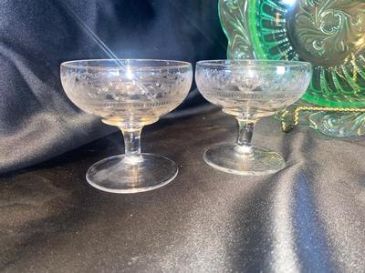 DEPRESSION, GLASS, A DOILY AND LEAD CRYSTAL