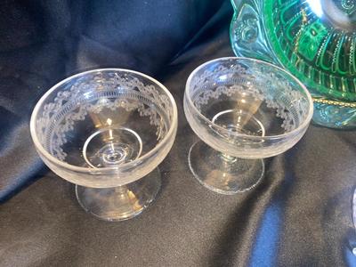DEPRESSION, GLASS, A DOILY AND LEAD CRYSTAL