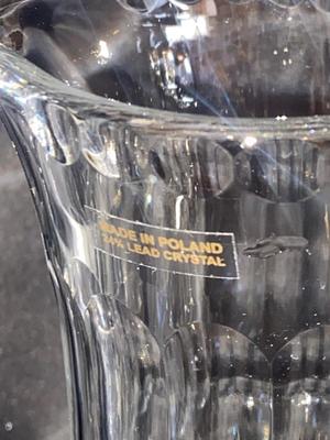 EXQUISITE LEAD CRYSTAL PITCHER AND STEMWARE