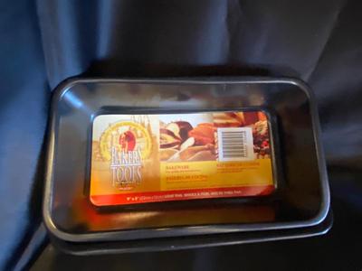 CORNING WARE BUFFET SERVER, GLASS AND TIN BREAD PANS