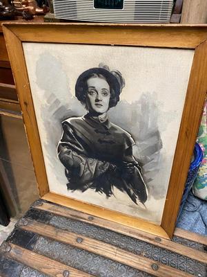VIntage Bette Davis painting