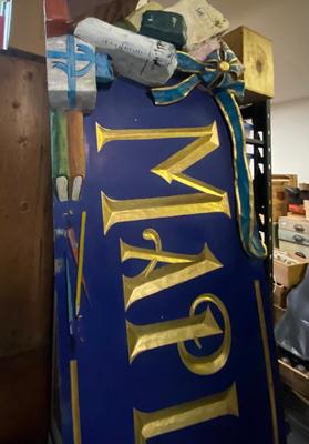 Huge Maplewood wood sign/display 82" long