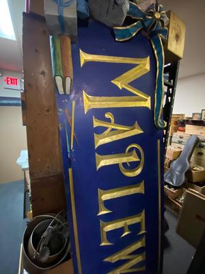 Huge Maplewood wood sign/display 82" long