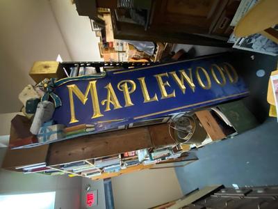 Huge Maplewood wood sign/display 82" long