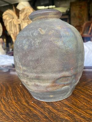 Pottery Iridescent Vessel Vase