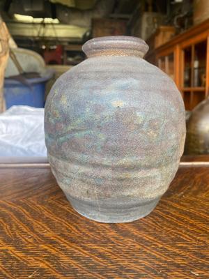 Pottery Iridescent Vessel Vase