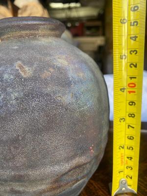Pottery Iridescent Vessel Vase