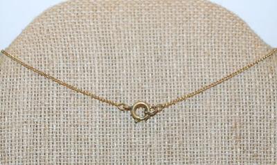 Delicate LAVENDER & WHITE Beaded PENDANT (1") on a Dark Gold Tone Necklace Chain 13" L
