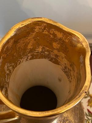 Vintage Stangl Hand Painted Granada Gold Ceramic Vase/Pitcher