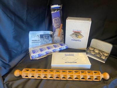 RAVIOLI ROLLING PIN, PAMPERED CHEF COOKIE CUTTERS, HEART AND FLOWER BREAD MOLDS, AND MORE