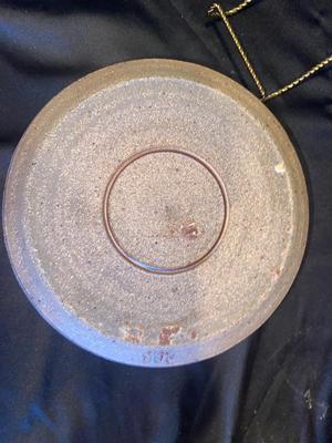 PFALTZGRAFF COFFEE POT, SIGNED POTTERY PIE PAN AND SIGNED BOWL