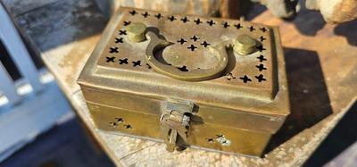Small vintage Brass box filled with treasure!