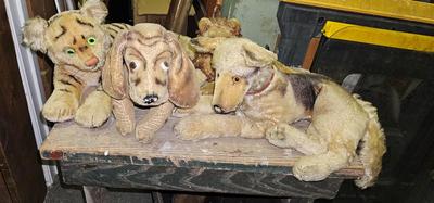 4 vintage stuffed Animals Steiff?