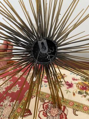 Medium Mid Mod atomic spiky metal gold wall decor