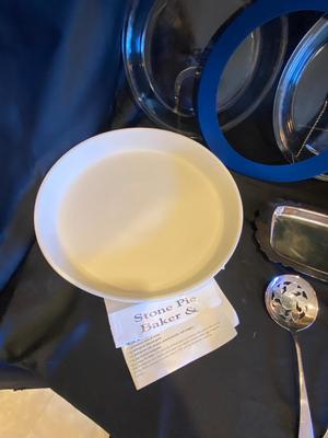 AN ARRAY OF PIE bAKING ITEMS, BRAND NEW STONE BAKING DISH AND MORE!
