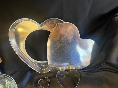 BRAND NEW NORDIC WARE BAKING DISH, GLASS PIE PANS, ROLLING PIN, PIE CRUST PROTECTOR, HEART SHAPED CAKE PAN AND COOKIE CUTTERS