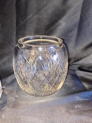 GORHAM LEAD CRYSTAL BOWL AND LEAD CRYSTAL JAR