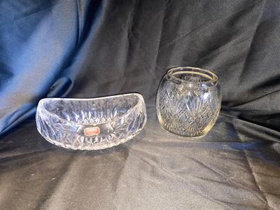 GORHAM LEAD CRYSTAL BOWL AND LEAD CRYSTAL JAR
