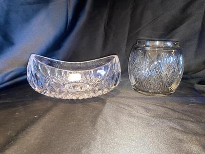 GORHAM LEAD CRYSTAL BOWL AND LEAD CRYSTAL JAR
