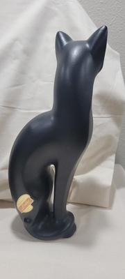 Pair of Maddux black ceramic cats