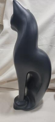 Pair of Maddux black ceramic cats