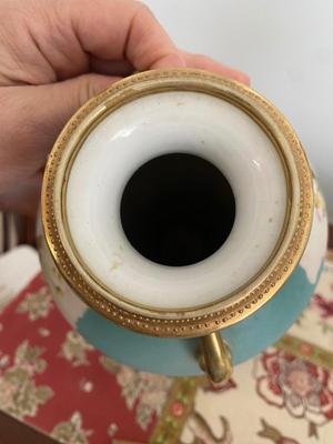 Nippon Hand Painted vase 14" high
