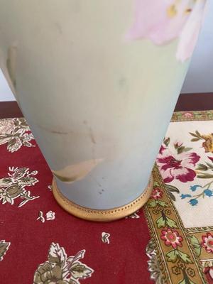 Nippon Hand Painted vase 14" high