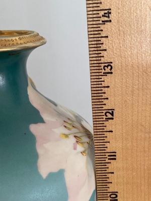 Nippon Hand Painted vase 14" high
