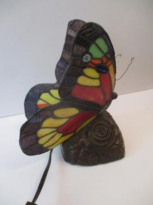 Butterfly Tiffany Style Stained Glass Lamp