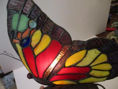 Butterfly Tiffany Style Stained Glass Lamp