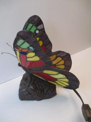 Butterfly Tiffany Style Stained Glass Lamp