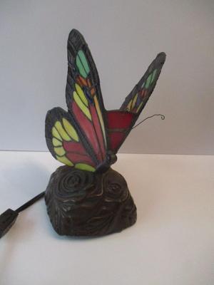 Butterfly Tiffany Style Stained Glass Lamp