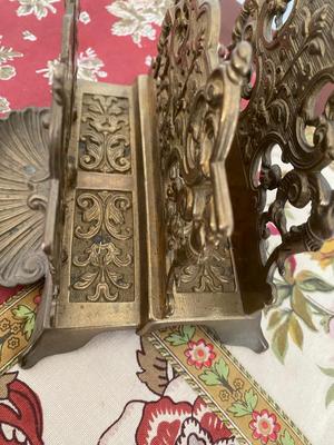 Metal ART Nouveau Mail Holder. Vintage Desk Organizer