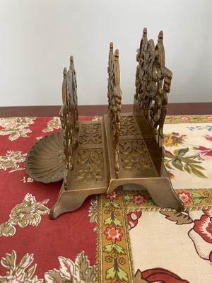 Metal ART Nouveau Mail Holder. Vintage Desk Organizer