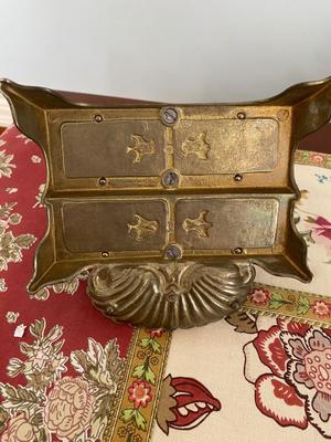 Metal ART Nouveau Mail Holder. Vintage Desk Organizer