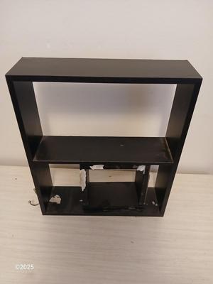 Wall shelf, wall ledge, picture frames and three plate stands