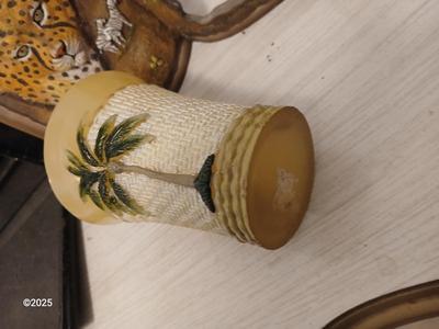 Black jewelry box - Jungle themed soap dispenser and a picture frame