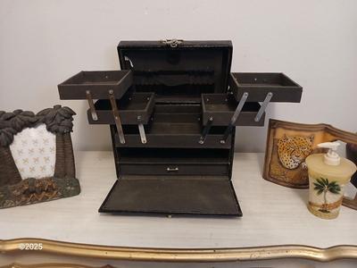 Black jewelry box - Jungle themed soap dispenser and a picture frame