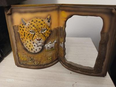 Black jewelry box - Jungle themed soap dispenser and a picture frame
