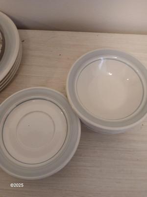 4 piece dinnerware set - Impressions by Daniele Stoneware Riverside Dishwasher & Microwave safe