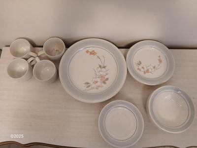 4 piece dinnerware set - Impressions by Daniele Stoneware Riverside Dishwasher & Microwave safe