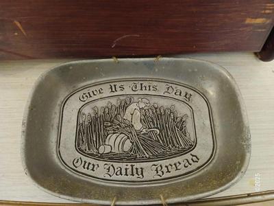 Breadbox - Daily bread plate - and cute I don't like Morning people, Mornings or people tin sign.,